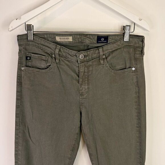 AG Adriano Goldschmied The Stevie Ankle Green Skinny Jeans - Picture 4 of 7